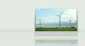 Wind turbine - renewable energy source (frame on white background)) HD Footage