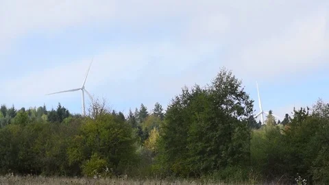 Wind turbine renewable energy source. Eco power. Stock Footage 82533461