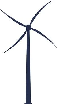 Wind Turbine Renewable Energy Source for Clean Power Stock Illustration