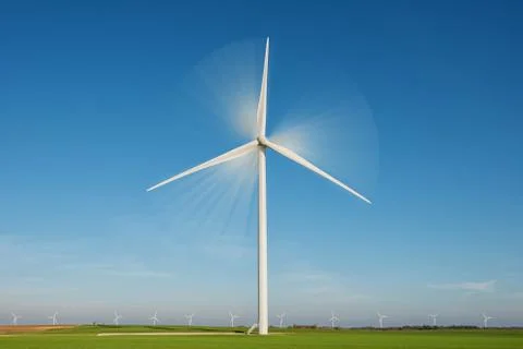 Wind turbine rotating Stock Photos