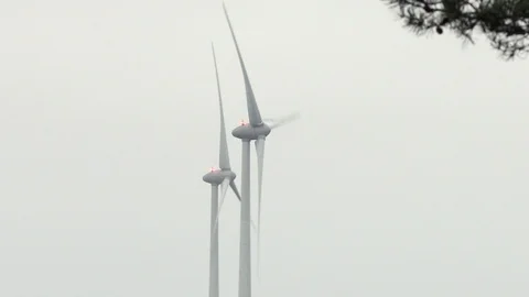 Wind turbine on sea Stock Footage 126535944