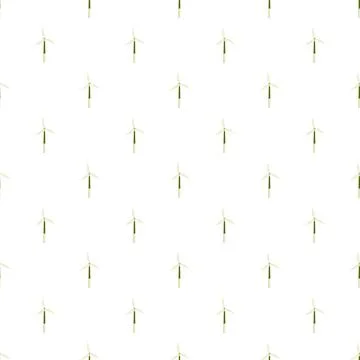 Wind turbine seamless pattern showing renewable energy Illustrazione stock