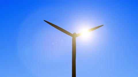 Wind Turbine On Sky Video stock 6814910