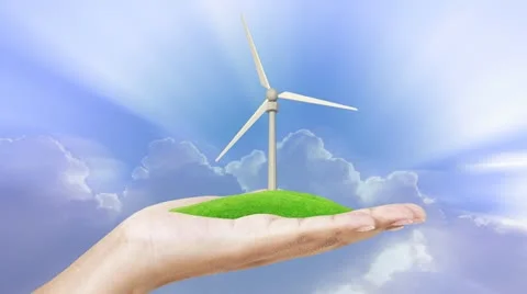 Wind turbine with sky 動画素材 20435560