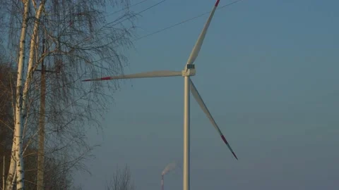 Wind turbine on a sky. Video stock 151671306