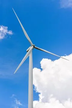 Wind turbine on sky Foto stock