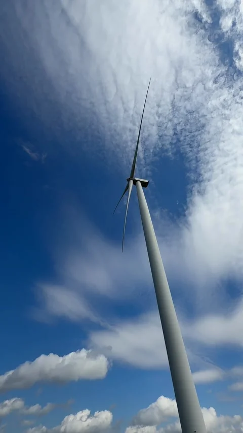 Wind Turbine Skyline Stock Footage 310434009