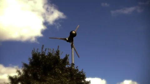 A wind turbine, in slow motion. Video stock 78750501