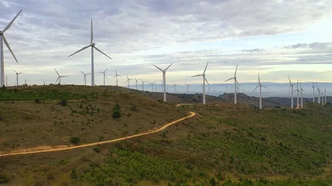 Wind turbine station. 124435142