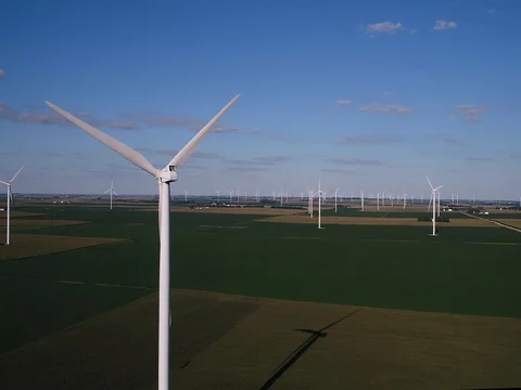 Wind Turbine in Summer 2 Stock Footage 84828699