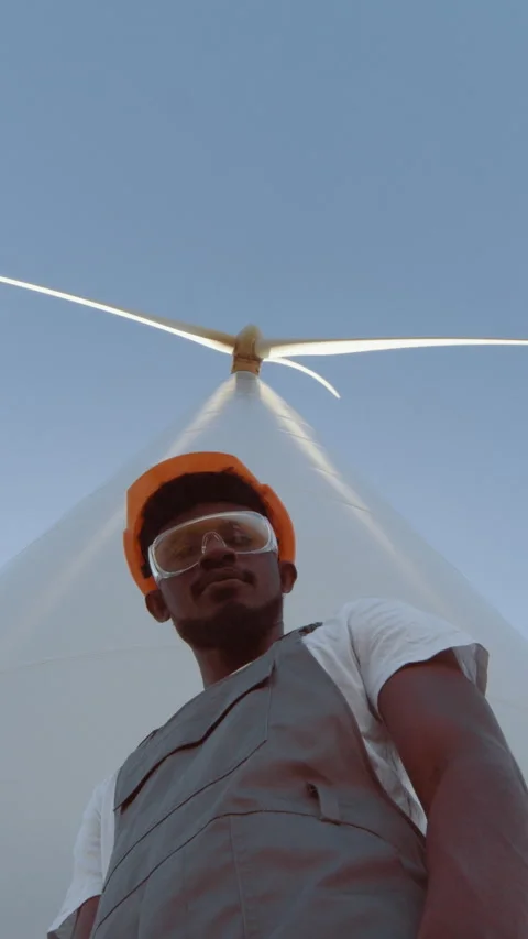 Wind Turbine Technician Stock Footage 318675590