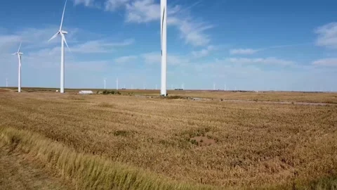 Wind Turbine on Texas Ranch Video stock 168544766