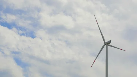 Wind Turbine Time Lapse with Clouds Vídeo Stock 88958609