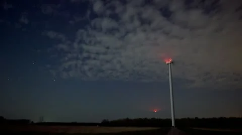 Wind Turbine Time Lapse Stock Footage 11630683