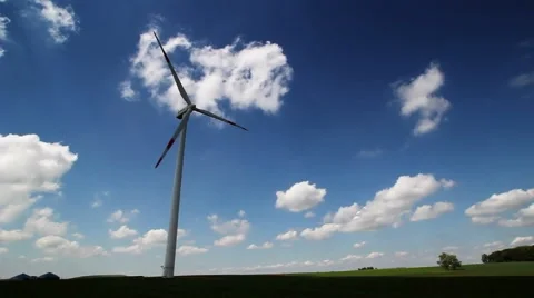 Wind turbine - Time-lapse Stock Footage 46687712