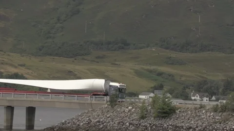 Wind Turbine Transportation Video stock 93074073