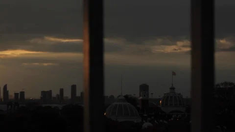 Wind Turbine Turning at Sunset Stock Footage 112949728