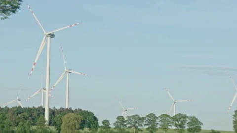 Wind turbine V1-0004 動画素材 166689913