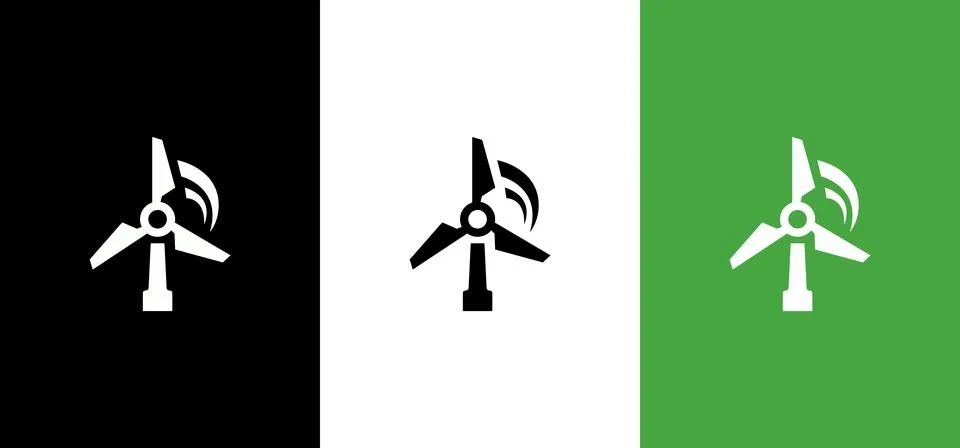 Wind turbine vector Icon. Wind power editable icon. Wind turbine symbol vec.. 스톡 일러스트