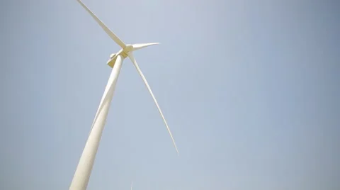 Wind turbine on a wheat field in the summer Stock Footage 65407680