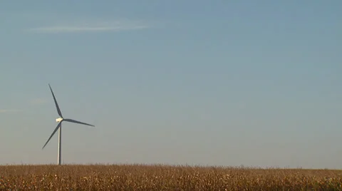 Wind Turbine on Wind Farm Video stock 32936219