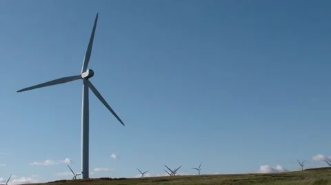 Wind Turbine on Wind Farm Stock Footage 52851415