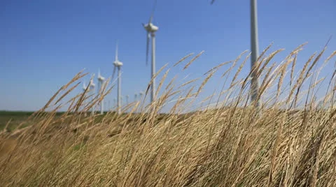 Wind turbine, windmill, green energy, renewable energy Stock Footage