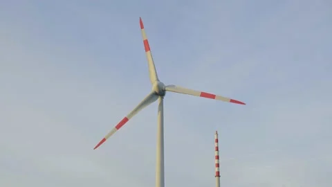 Wind turbine, windmill renewable power in Germany Stock Footage 164686663