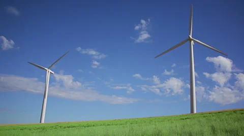 Wind turbines 001 Stock Footage 1119034