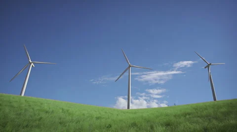 Wind turbines 002 Видео 1118849