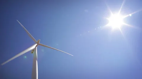 Wind turbines 004 double Stock Footage 1117912