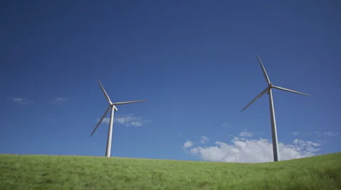 Wind turbines 005 Stock Footage 1118629