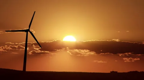 Wind turbines 04 Stock Footage 1095917