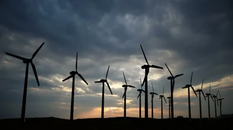 Wind turbines 05 Video stock 1095001