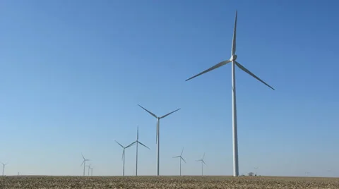 Wind Turbines 2 Stock Footage 33121741