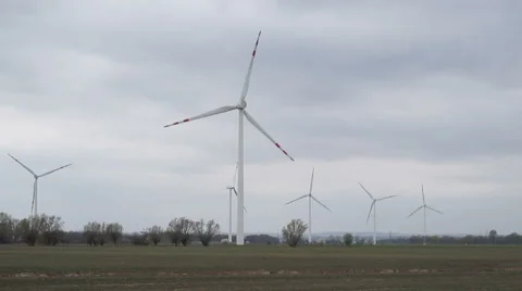 Wind turbines 2 Stock Footage 49654252