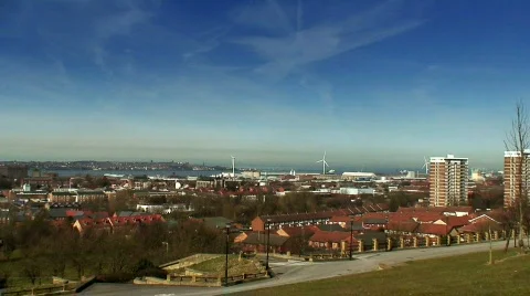 Wind turbines 3 Stock Footage 655448