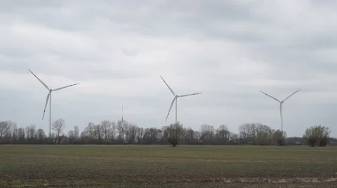 Wind turbines 3 Stock Footage 49654526
