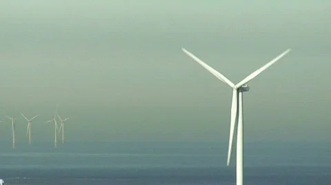 Wind turbines 4 Stock Footage 655452