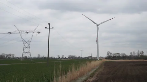 Wind turbines 4 Video stock 49654844