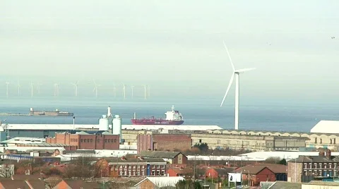 Wind turbines 5 Stock Footage 656312