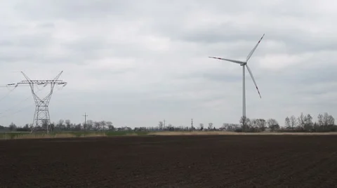Wind turbines 6 Stock Footage 49660134