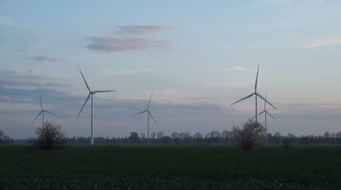 Wind turbines 7 Video stock 49660248