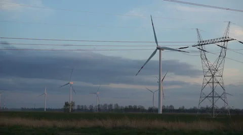 Wind turbines 9 Stock Footage 49660357