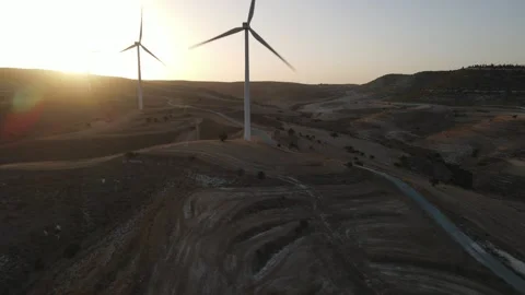 Wind Turbines in Action Video stock 149107239