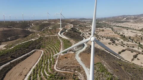 Wind Turbines in action Video stock 149182192