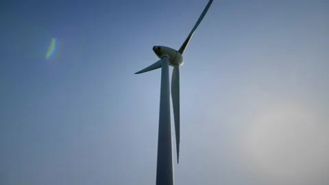Wind turbines in action Stock Footage 228676263