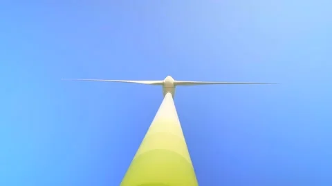 Wind turbines in action Stock Footage 228676275