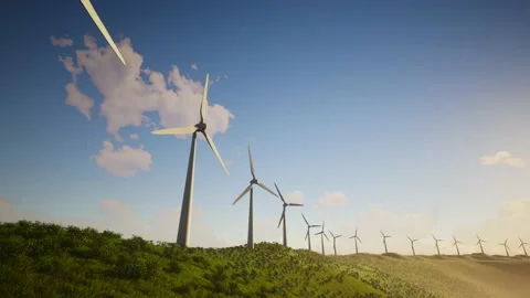 Wind Turbines Aerial 動画素材 155423853