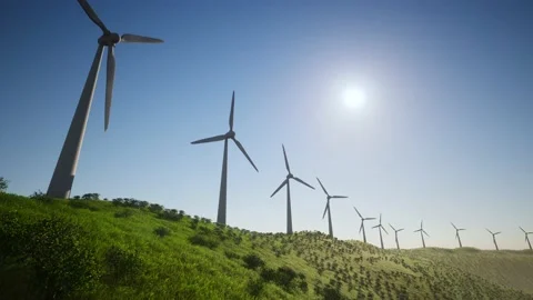 Wind Turbines Aerial 動画素材 155424925